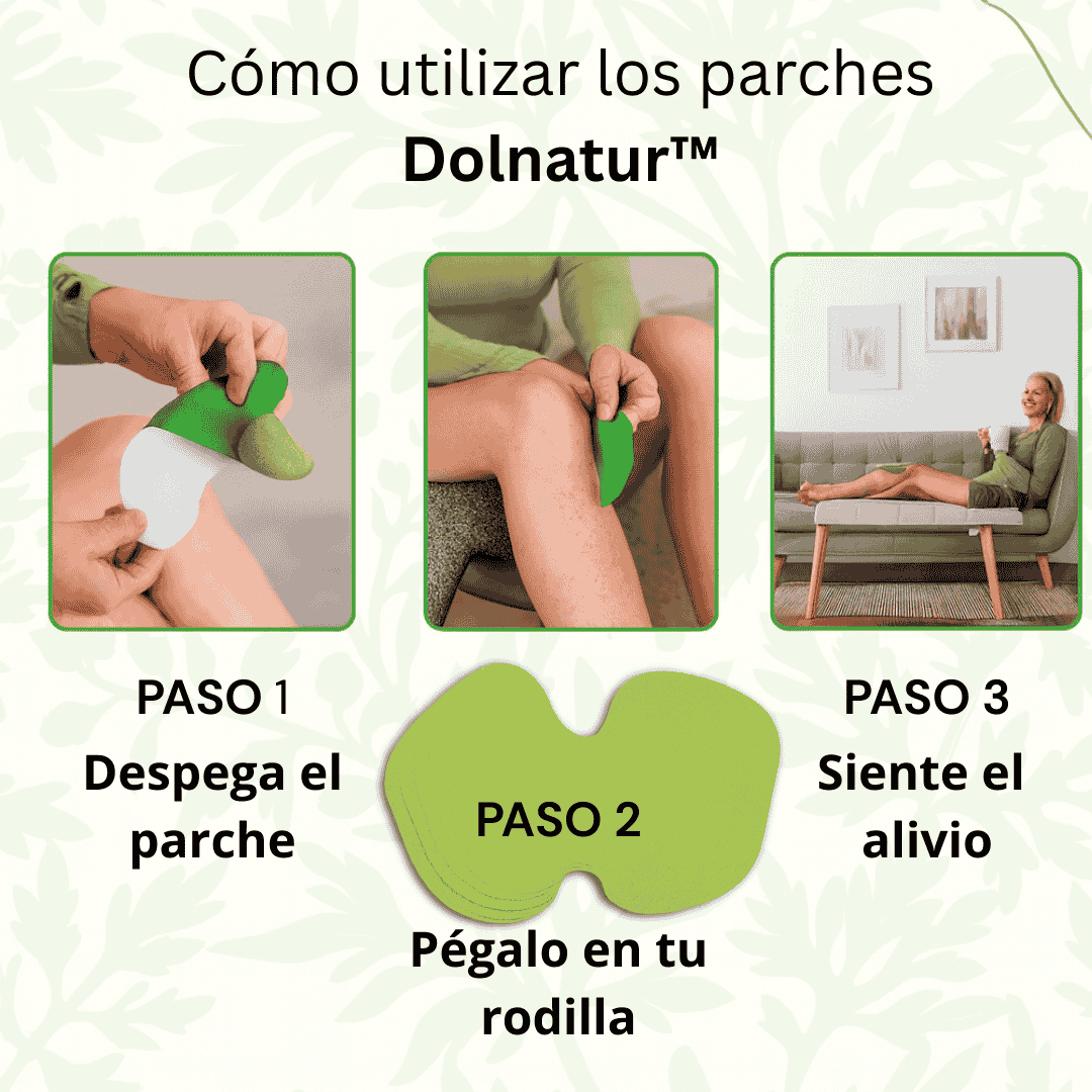 Cuida tus rodillas, naturalmente - Dolnatur™ (10 parches)